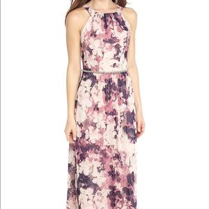 SLNY Floral Maxi Dress